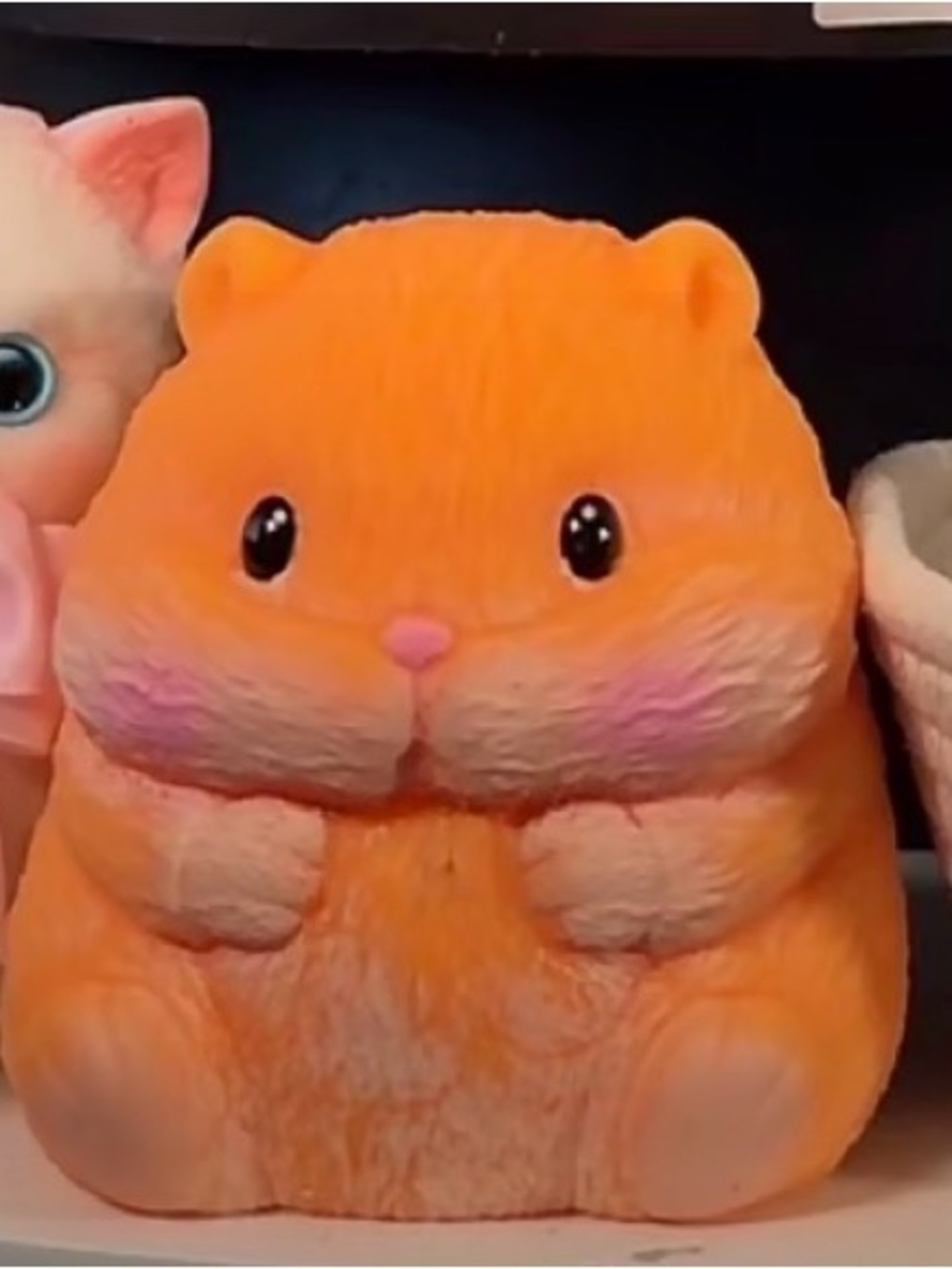 Orange Plush Hamster Toy - Squishy Toy